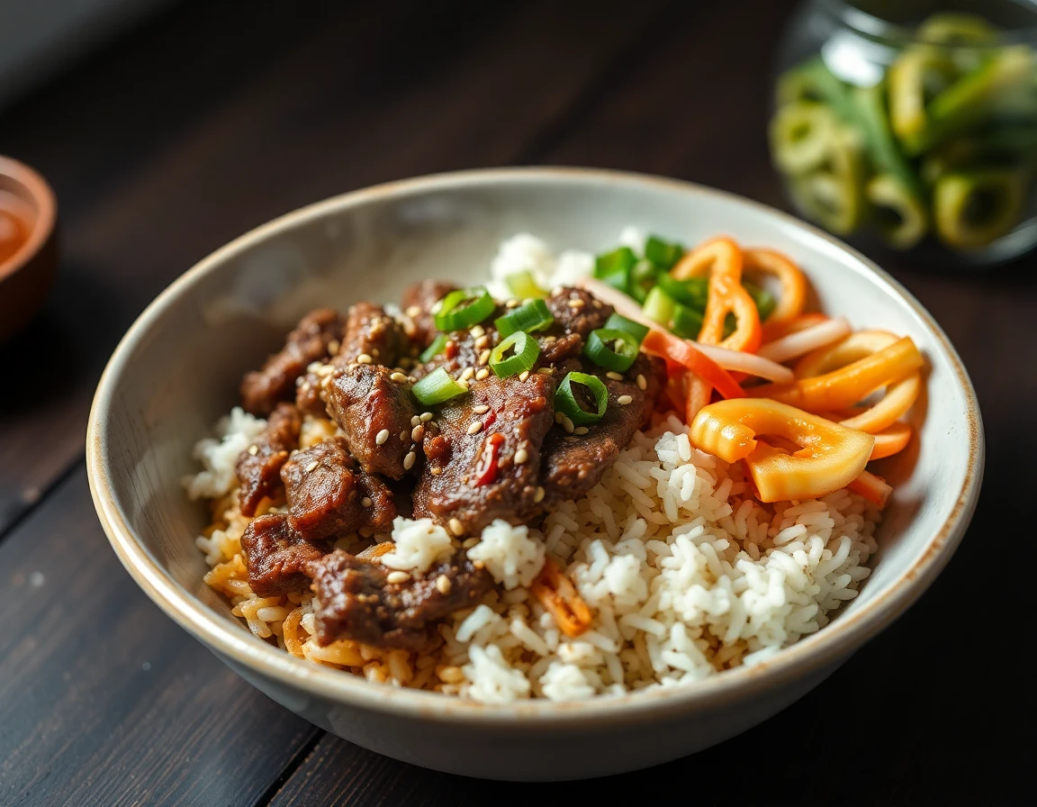 Korean beef rice bowl